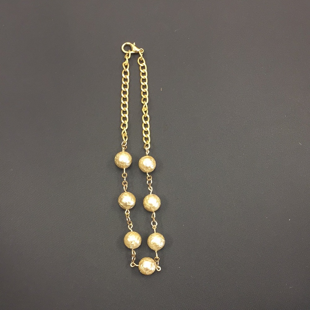 Gold on gold necklace gold balls are Italian